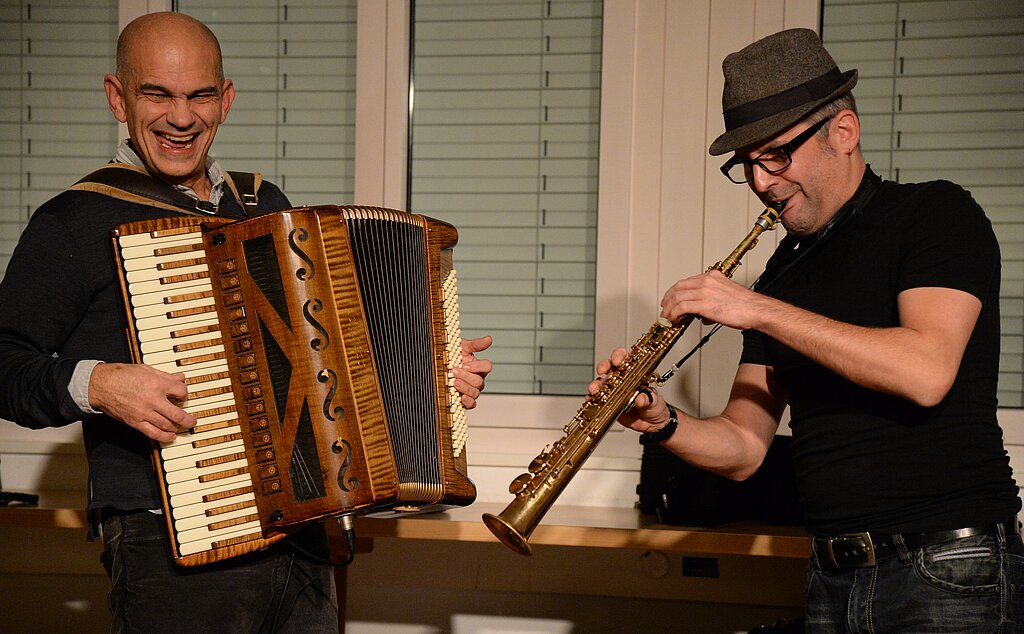 Basso Salerno (l.) und Marcel Wyss in ihrem Element.
