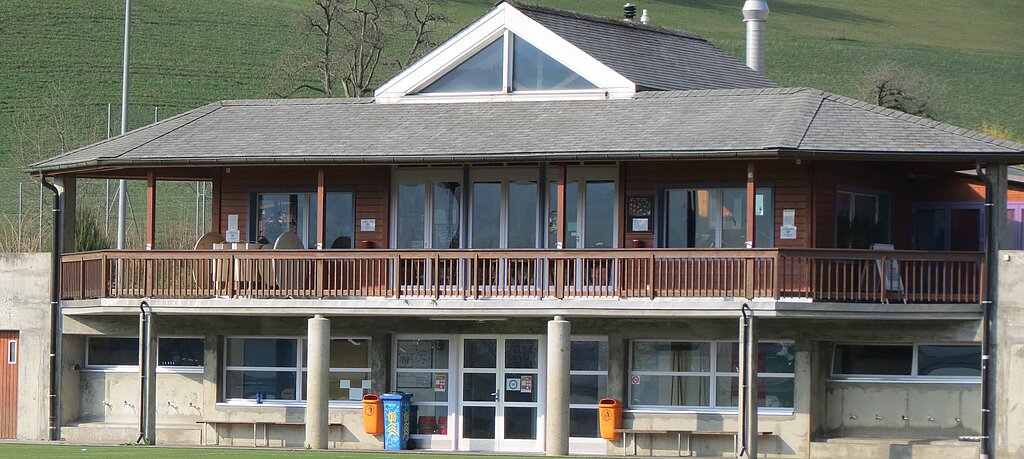 Clubhaus FC Oberdorf.
